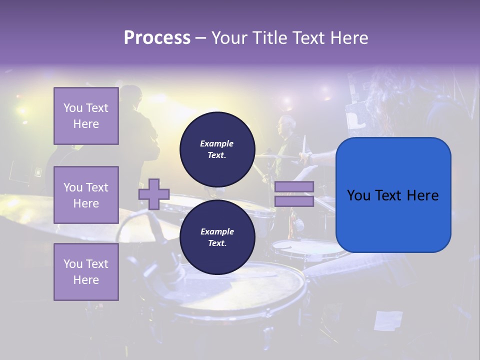 A Group Of People Playing Drums On A Stage PowerPoint Template