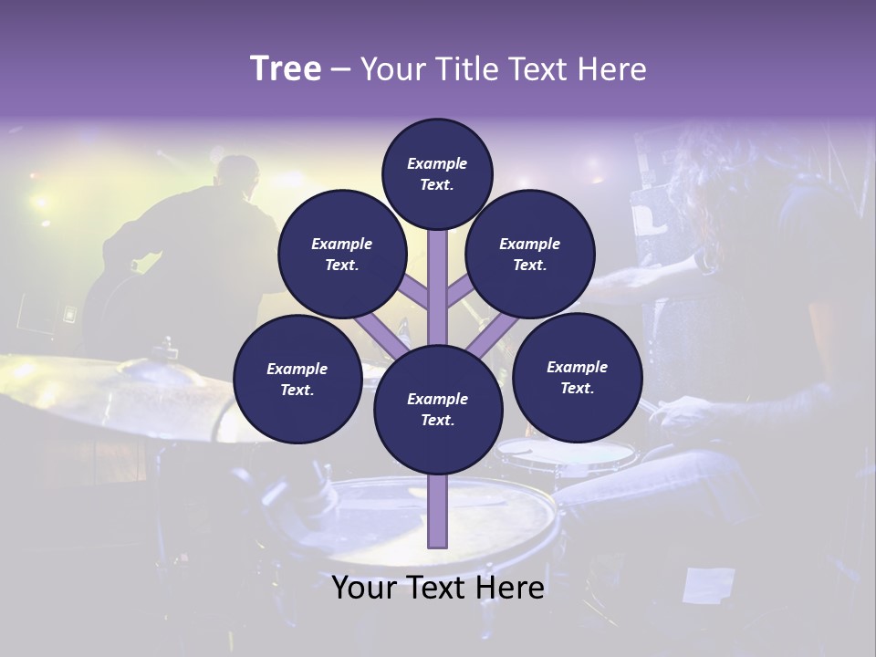 A Group Of People Playing Drums On A Stage PowerPoint Template