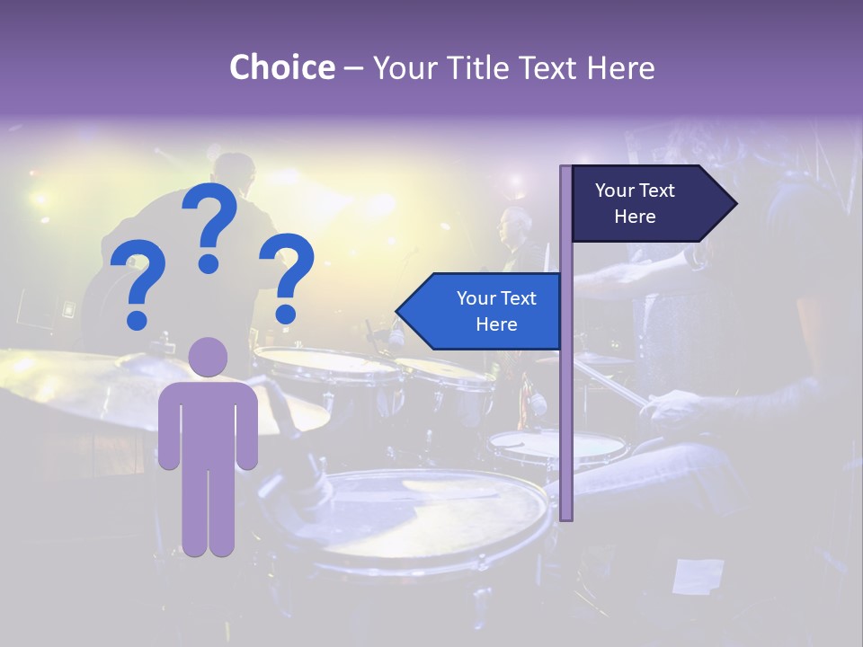 A Group Of People Playing Drums On A Stage PowerPoint Template