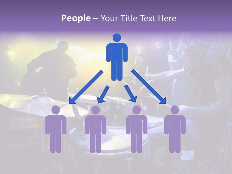 A Group Of People Playing Drums On A Stage PowerPoint Template
