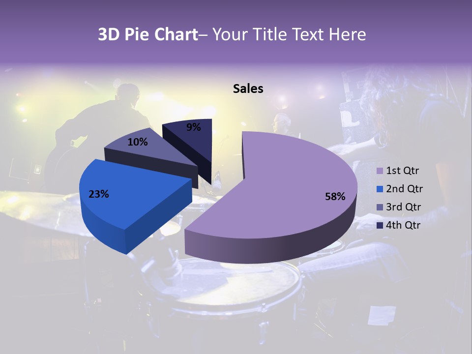 A Group Of People Playing Drums On A Stage PowerPoint Template