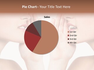 A Woman Is Touching Her Face With Her Hands PowerPoint Template