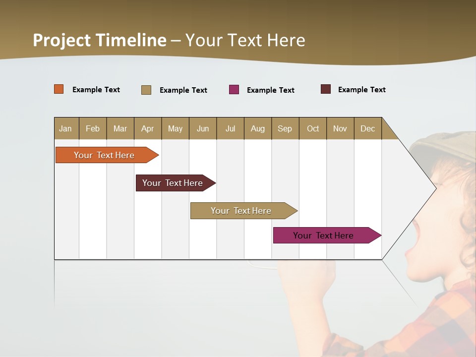 A Woman Yelling Into A Megaphone With A Sky Background PowerPoint Template