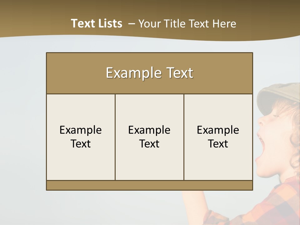 A Woman Yelling Into A Megaphone With A Sky Background PowerPoint Template