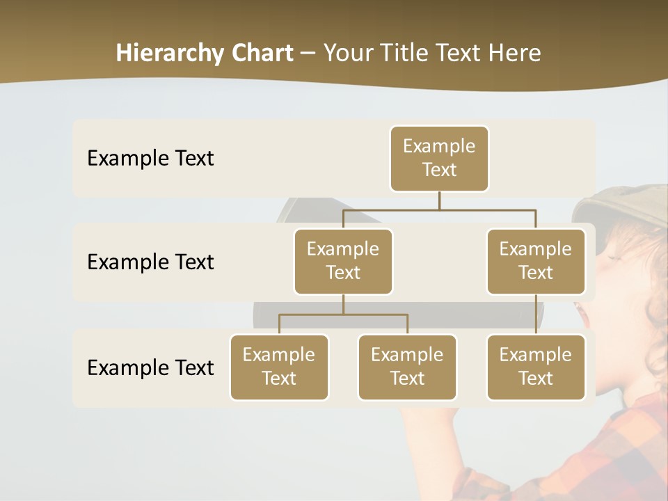 A Woman Yelling Into A Megaphone With A Sky Background PowerPoint Template