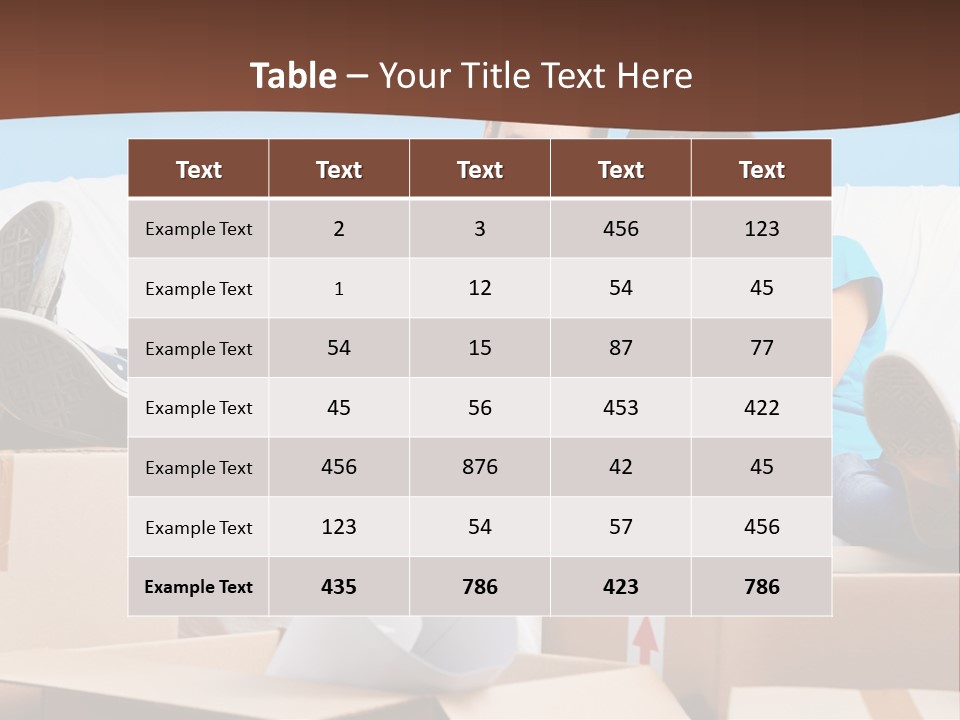 A Man And Woman Sitting On A Couch Surrounded By Boxes PowerPoint Template