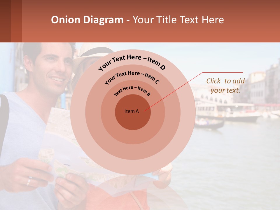 A Man And Woman Holding A Map In Front Of A Body Of Water PowerPoint Template