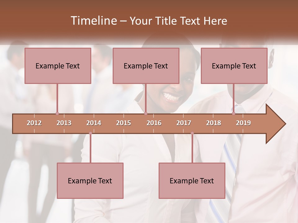 A Man And A Woman Standing Together In Front Of A Group Of People PowerPoint Template