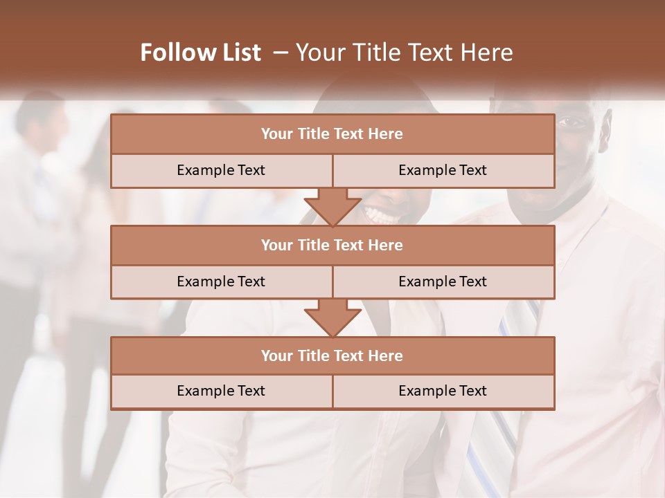 A Man And A Woman Standing Together In Front Of A Group Of People PowerPoint Template