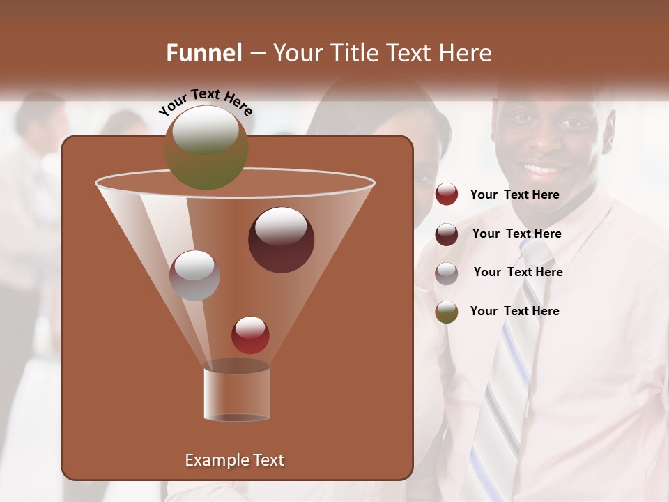 A Man And A Woman Standing Together In Front Of A Group Of People PowerPoint Template