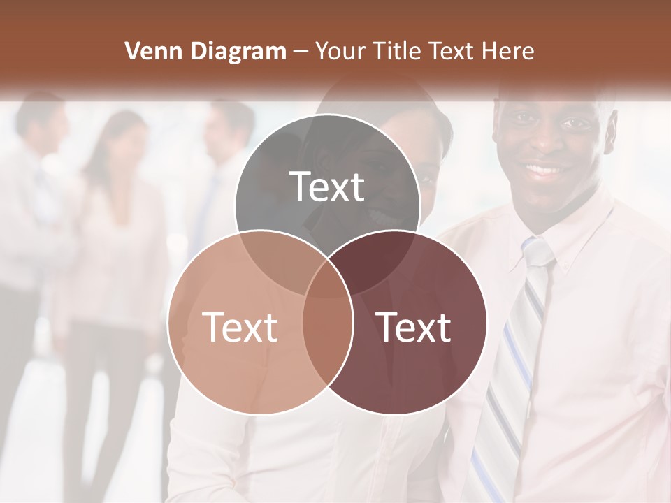 A Man And A Woman Standing Together In Front Of A Group Of People PowerPoint Template