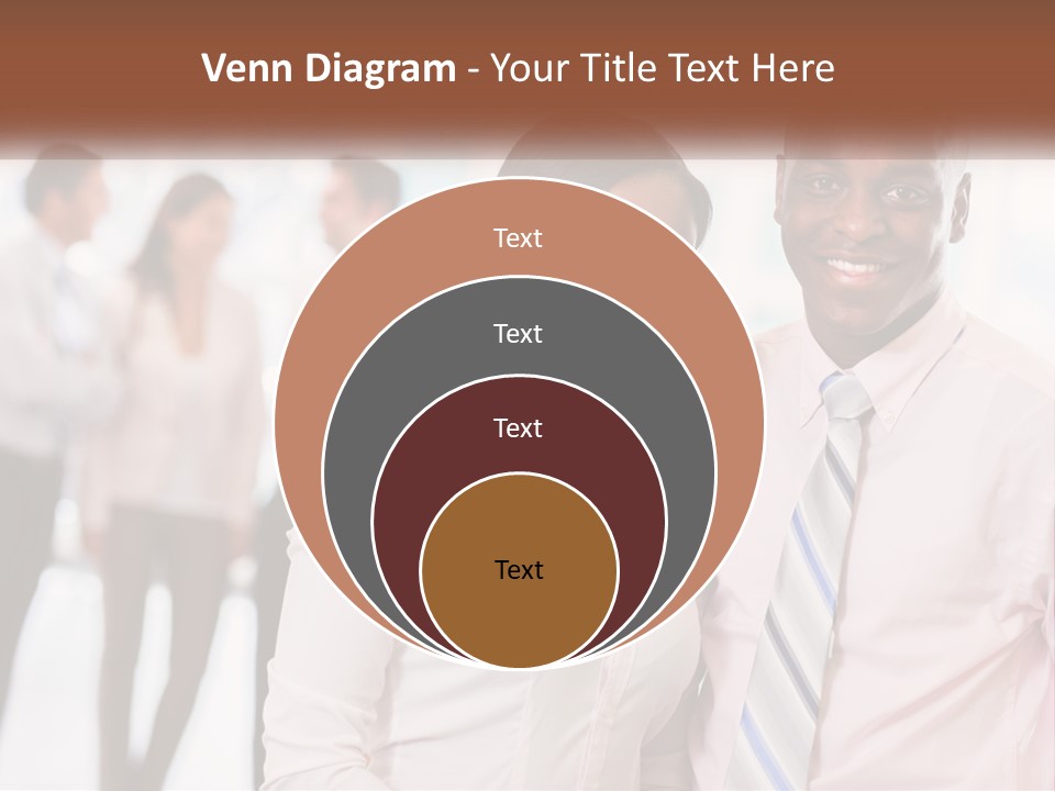 A Man And A Woman Standing Together In Front Of A Group Of People PowerPoint Template