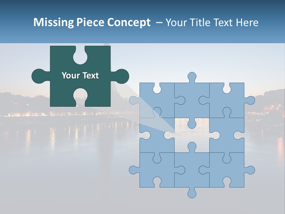 The Eiffel Tower Is Lit Up At Night PowerPoint Template