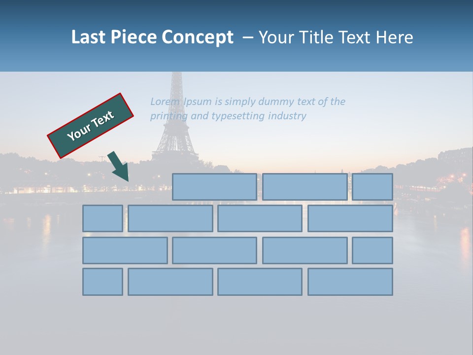 The Eiffel Tower Is Lit Up At Night PowerPoint Template