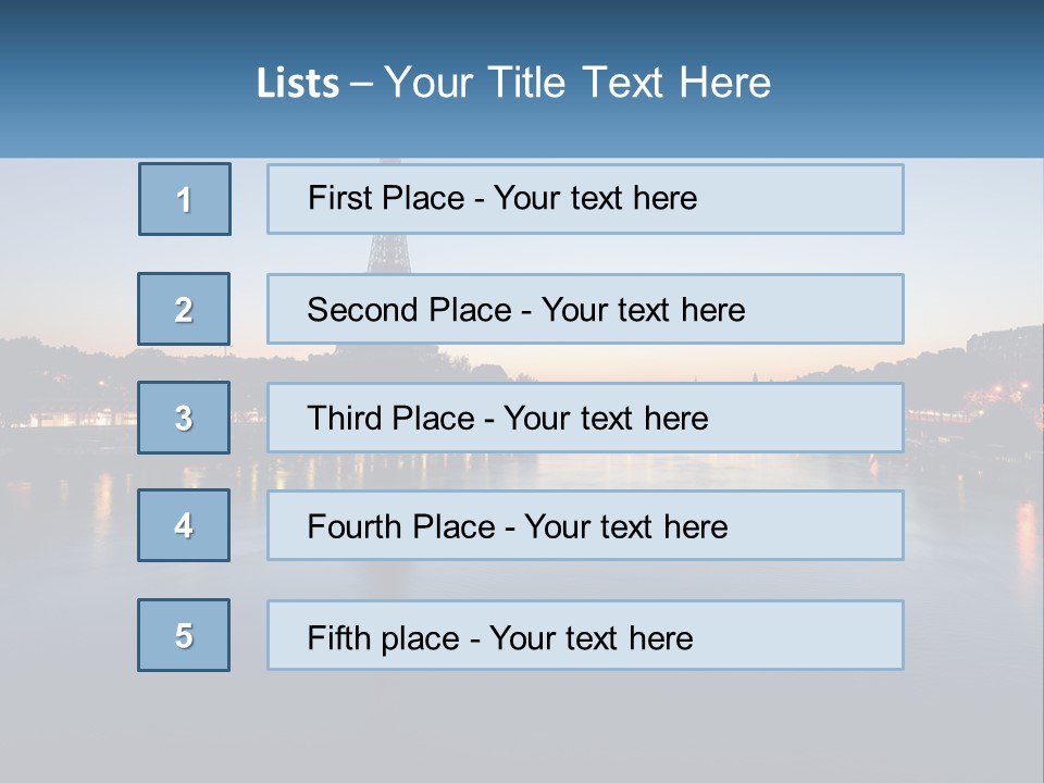 The Eiffel Tower Is Lit Up At Night PowerPoint Template