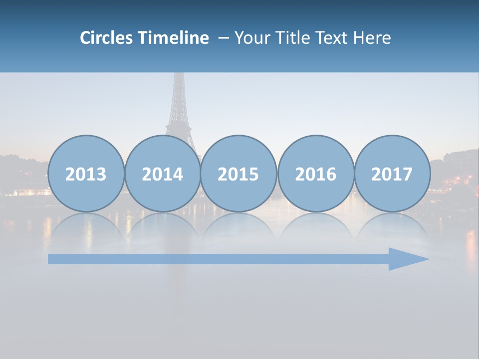 The Eiffel Tower Is Lit Up At Night PowerPoint Template