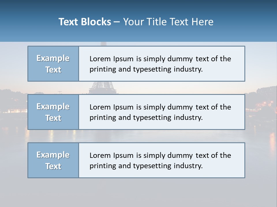 The Eiffel Tower Is Lit Up At Night PowerPoint Template