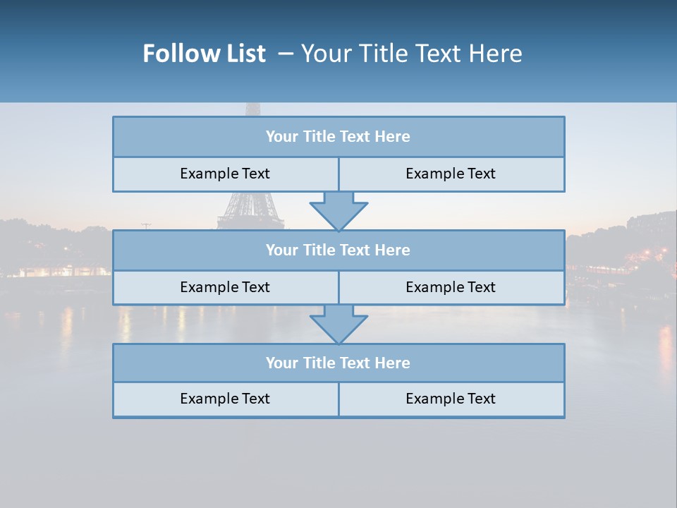 The Eiffel Tower Is Lit Up At Night PowerPoint Template