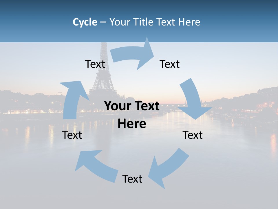 The Eiffel Tower Is Lit Up At Night PowerPoint Template