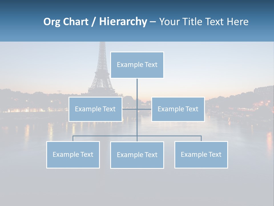 The Eiffel Tower Is Lit Up At Night PowerPoint Template