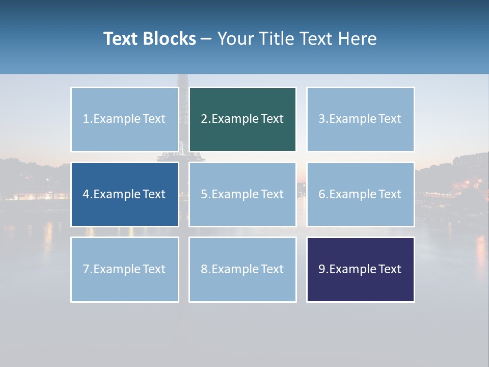 The Eiffel Tower Is Lit Up At Night PowerPoint Template