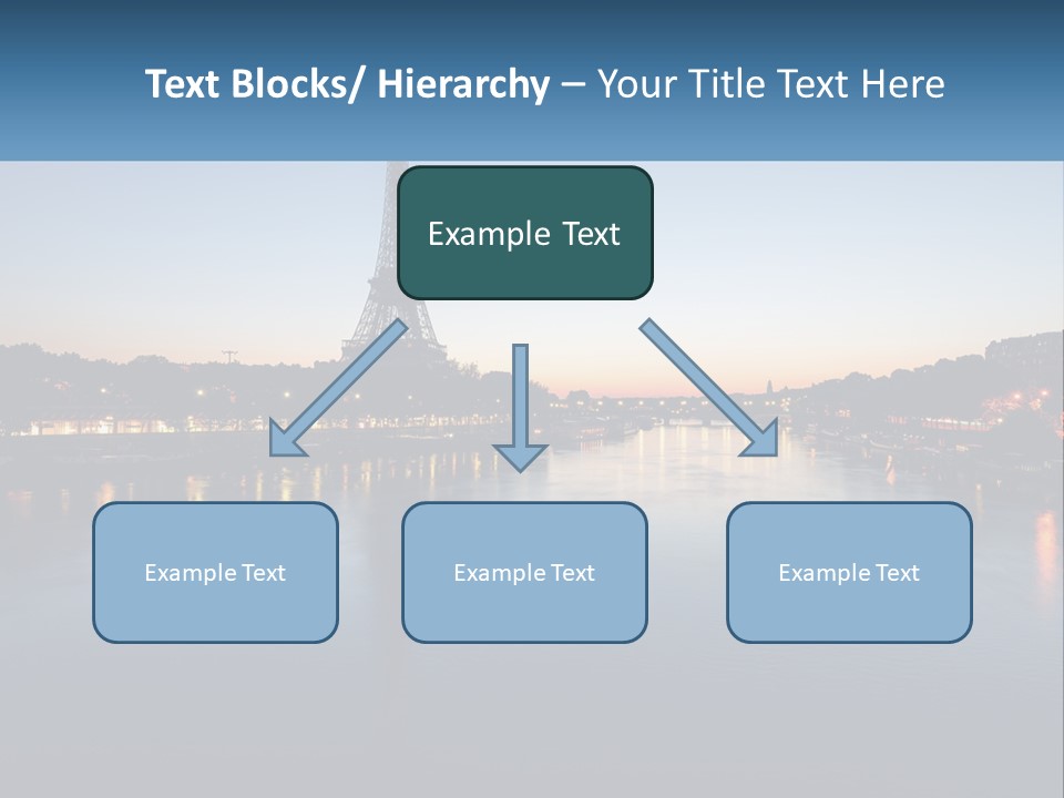 The Eiffel Tower Is Lit Up At Night PowerPoint Template
