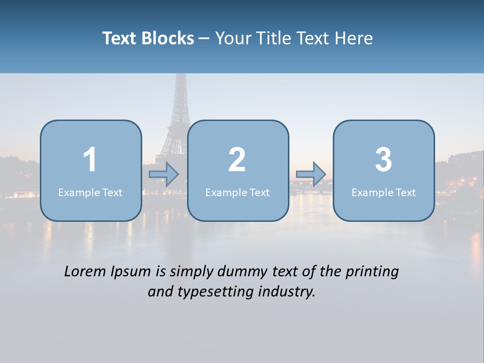 The Eiffel Tower Is Lit Up At Night PowerPoint Template