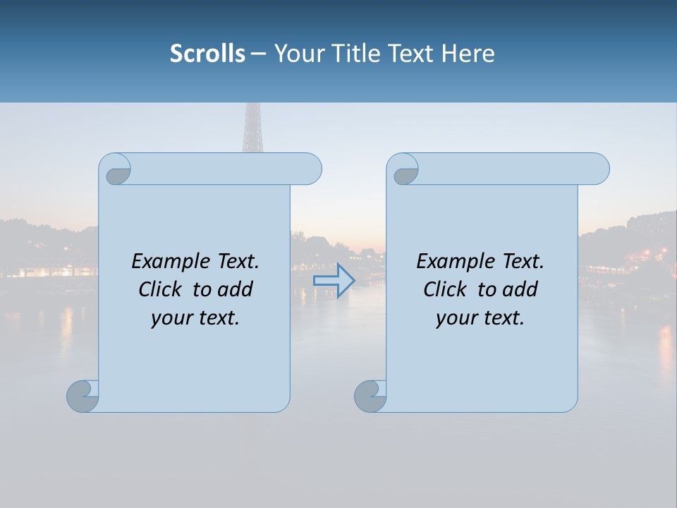 The Eiffel Tower Is Lit Up At Night PowerPoint Template