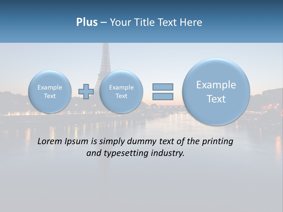 The Eiffel Tower Is Lit Up At Night PowerPoint Template