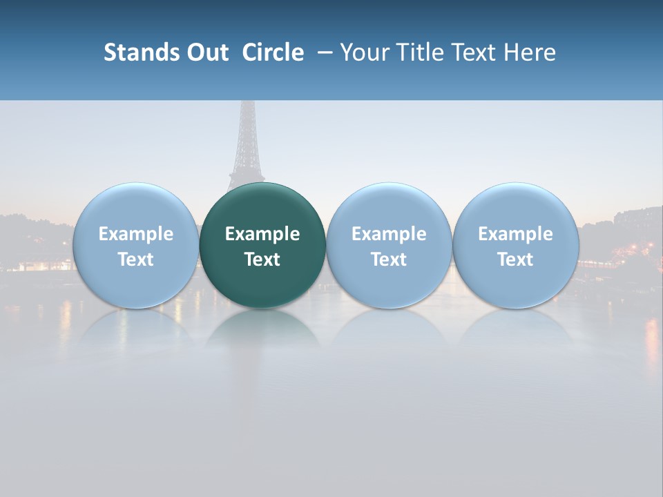 The Eiffel Tower Is Lit Up At Night PowerPoint Template