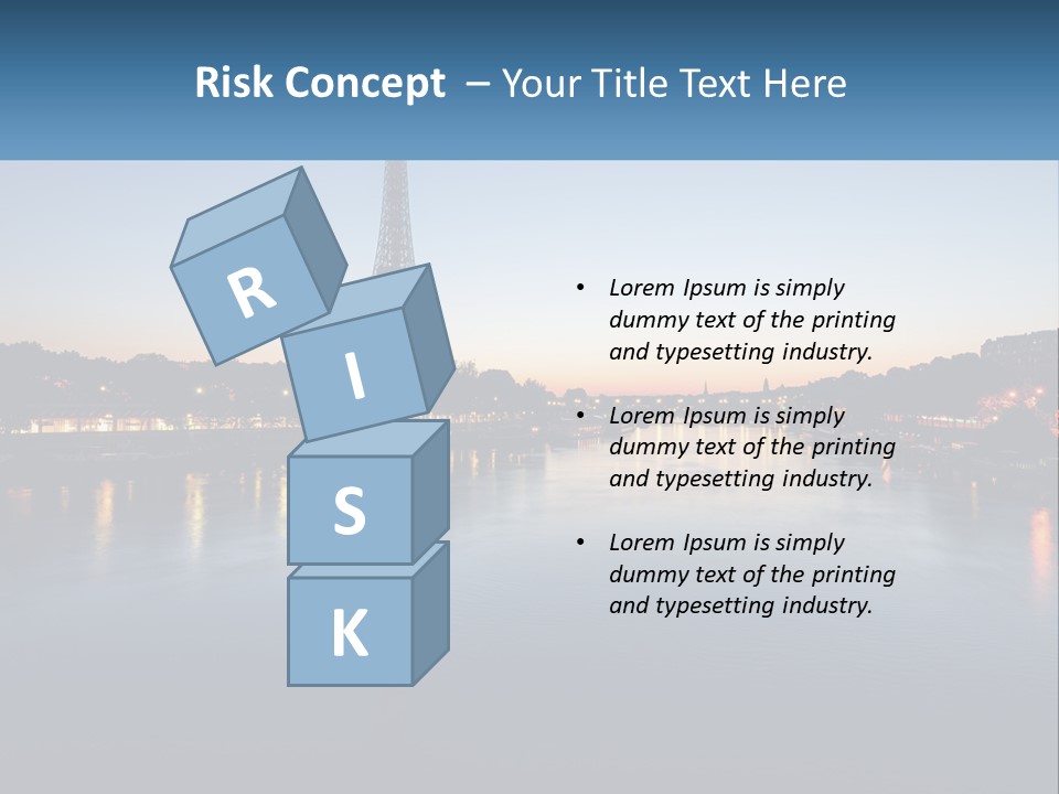 The Eiffel Tower Is Lit Up At Night PowerPoint Template