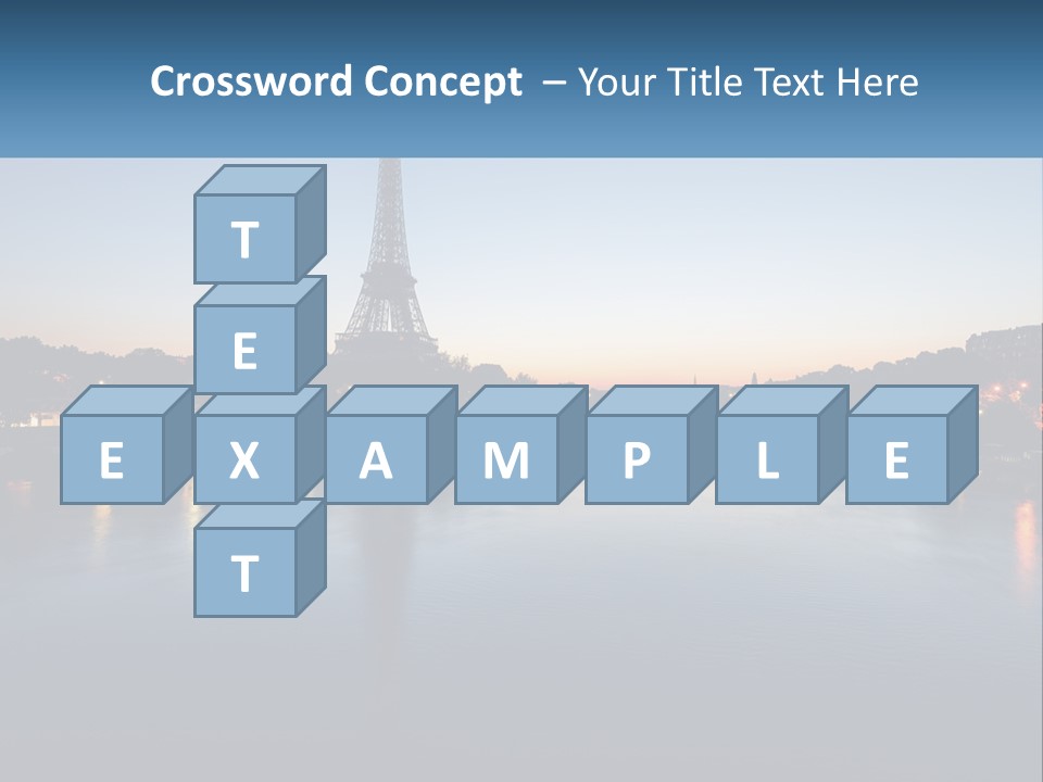 The Eiffel Tower Is Lit Up At Night PowerPoint Template