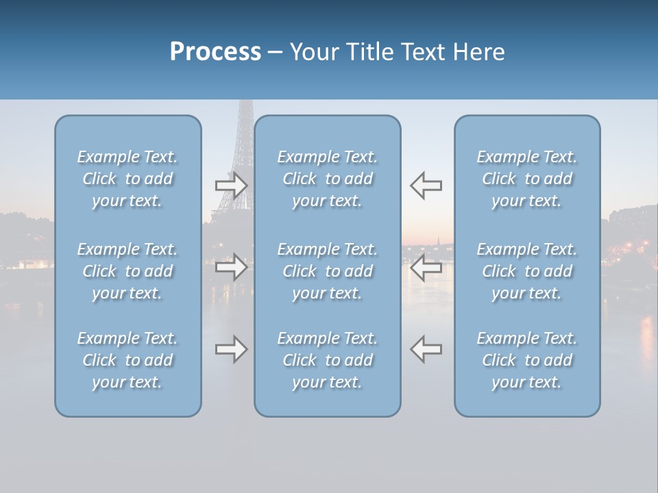 The Eiffel Tower Is Lit Up At Night PowerPoint Template