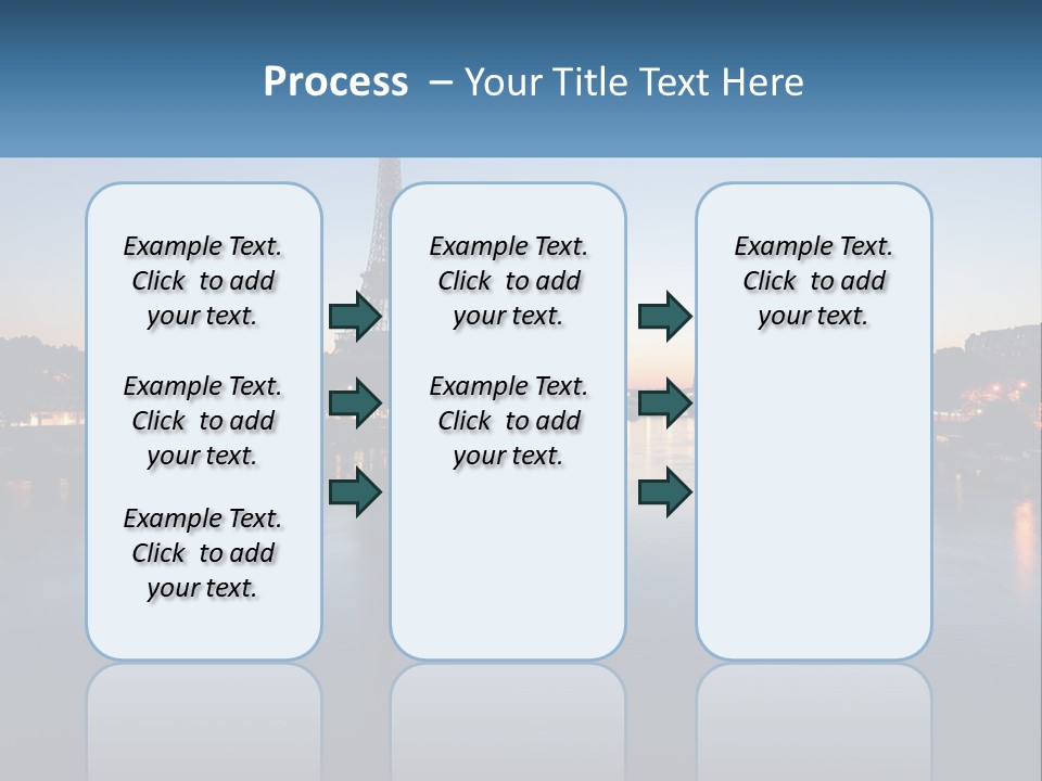 The Eiffel Tower Is Lit Up At Night PowerPoint Template
