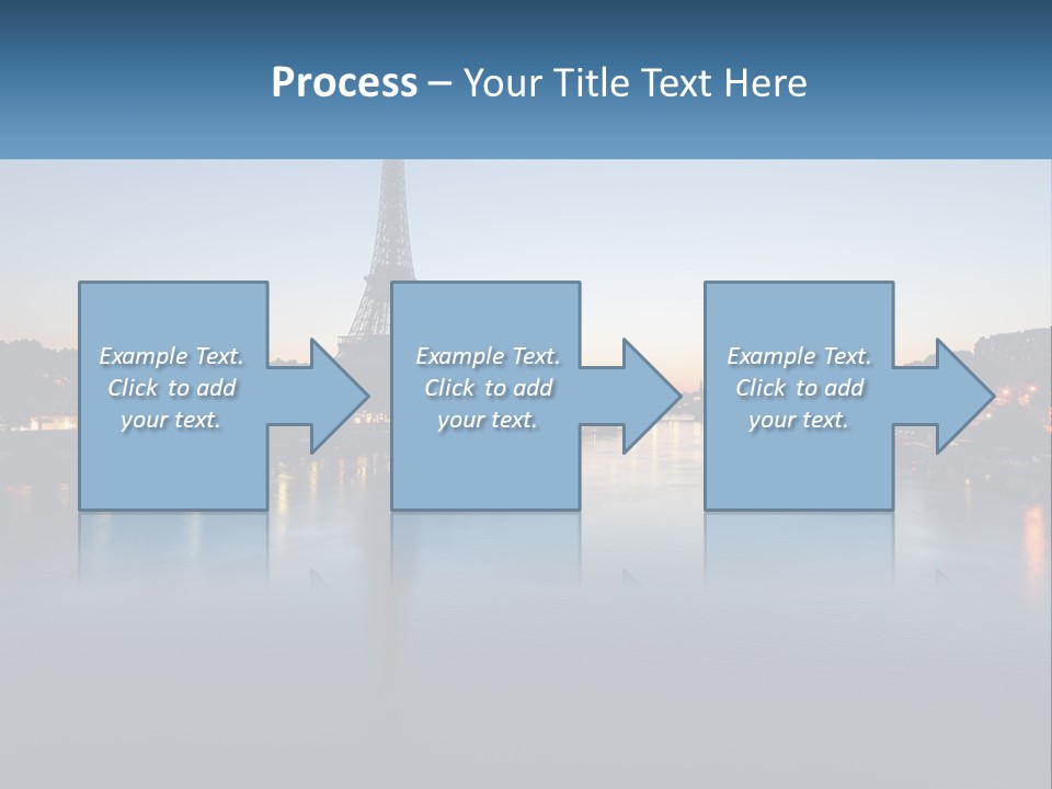 The Eiffel Tower Is Lit Up At Night PowerPoint Template