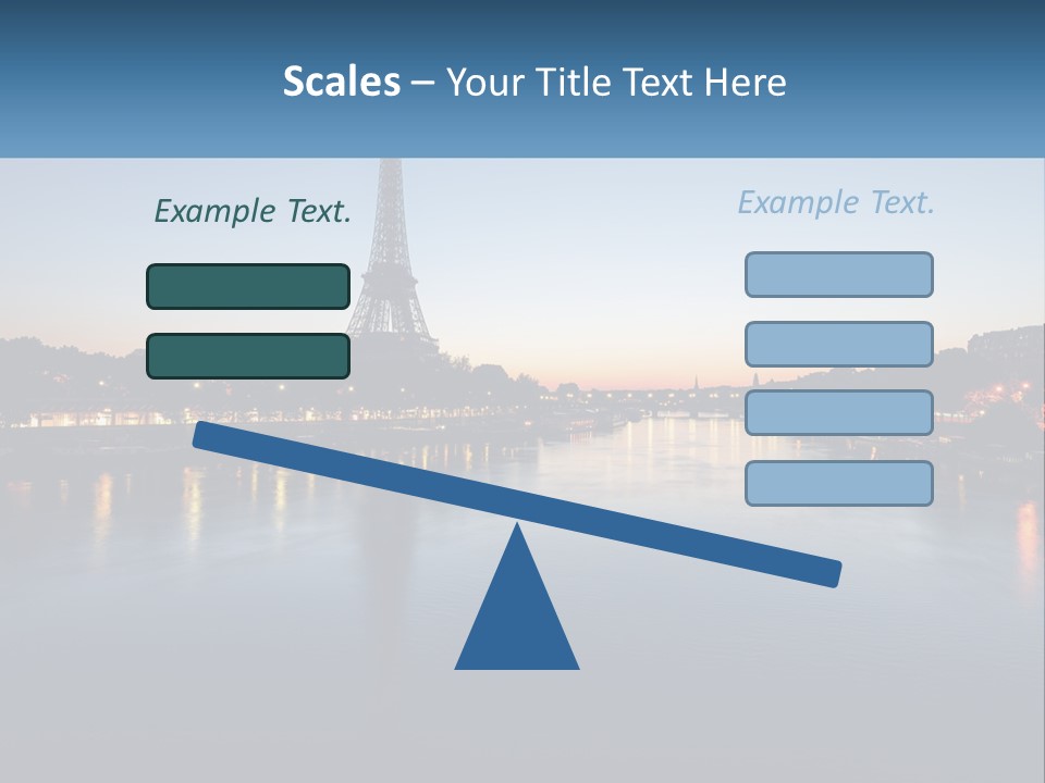 The Eiffel Tower Is Lit Up At Night PowerPoint Template