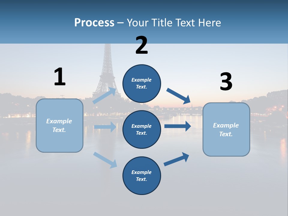 The Eiffel Tower Is Lit Up At Night PowerPoint Template
