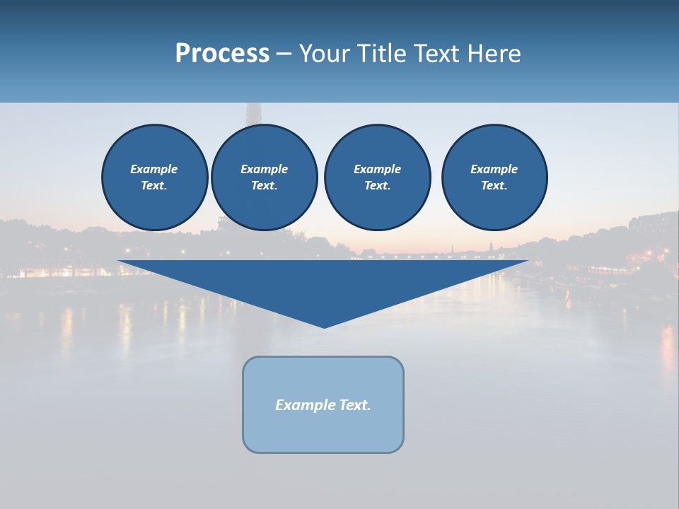 The Eiffel Tower Is Lit Up At Night PowerPoint Template