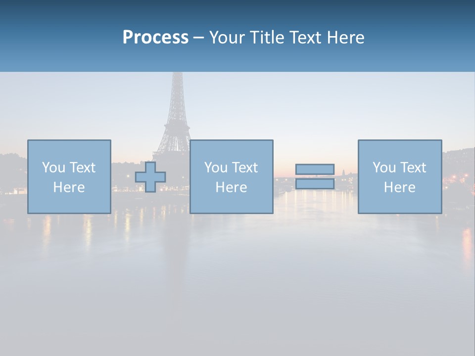 The Eiffel Tower Is Lit Up At Night PowerPoint Template