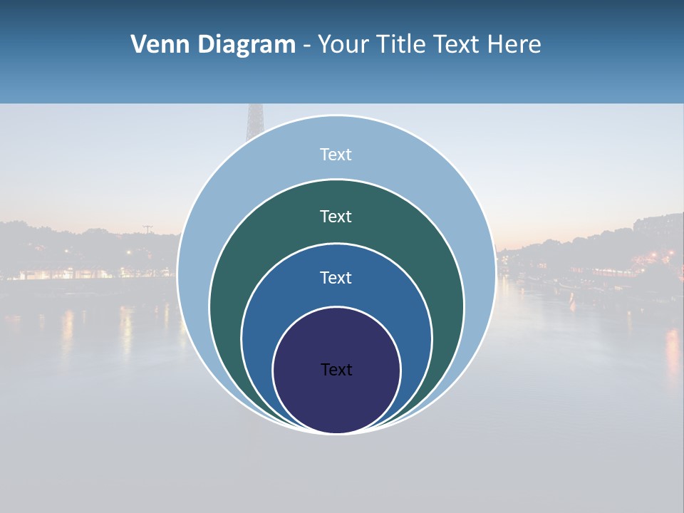 The Eiffel Tower Is Lit Up At Night PowerPoint Template