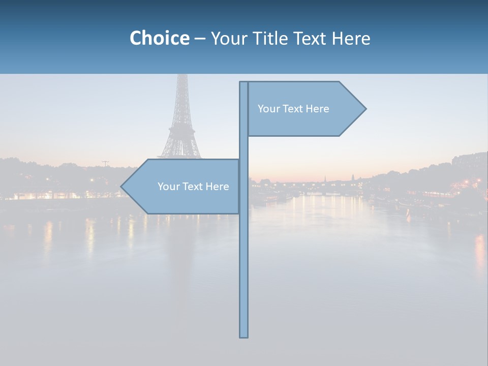 The Eiffel Tower Is Lit Up At Night PowerPoint Template