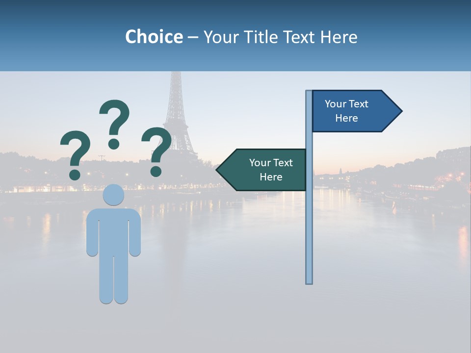 The Eiffel Tower Is Lit Up At Night PowerPoint Template