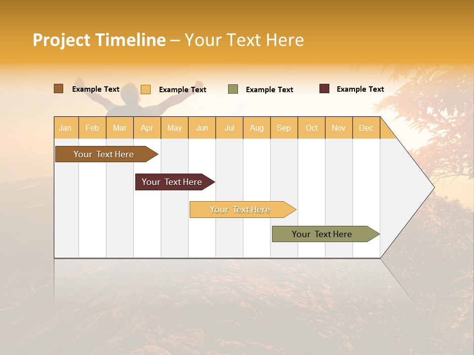 A Man And A Woman Sitting On Top Of A Mountain PowerPoint Template