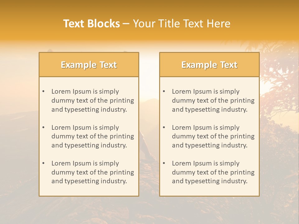 A Man And A Woman Sitting On Top Of A Mountain PowerPoint Template