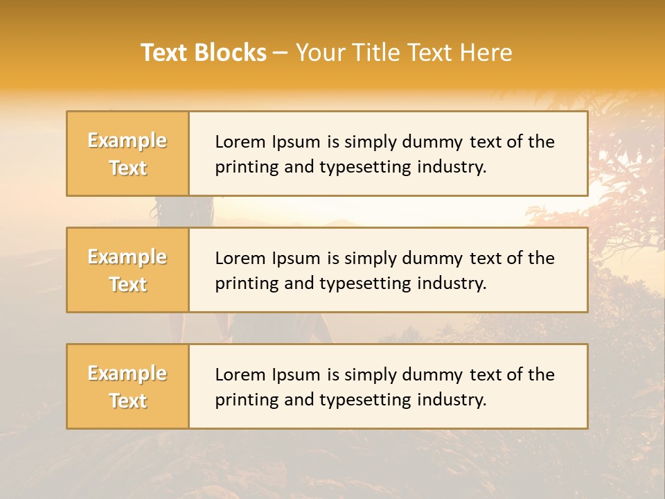 A Man And A Woman Sitting On Top Of A Mountain PowerPoint Template
