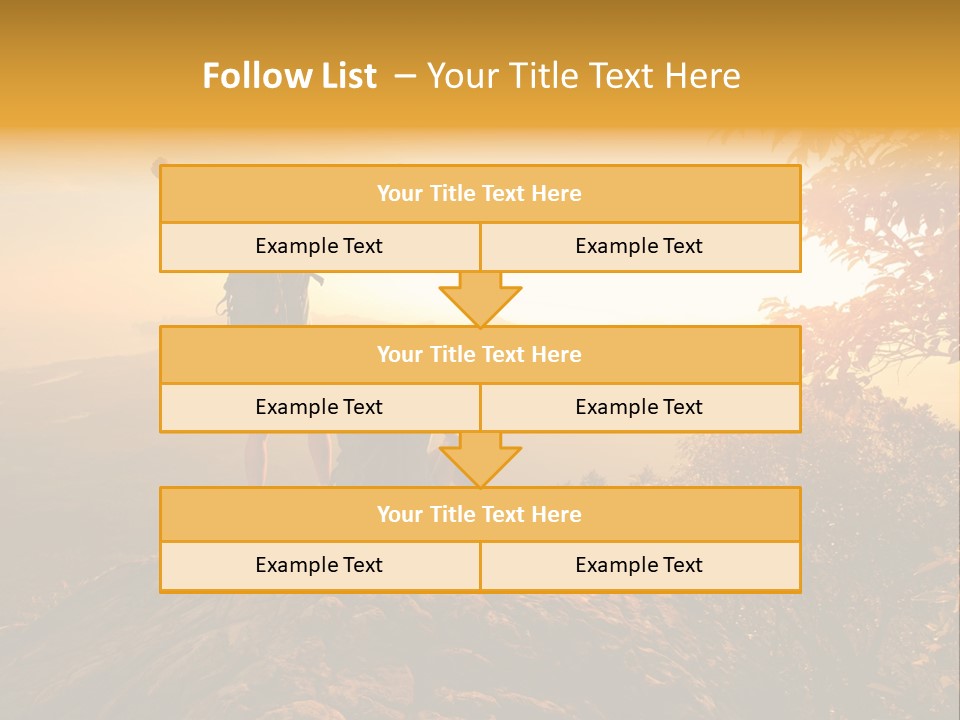 A Man And A Woman Sitting On Top Of A Mountain PowerPoint Template