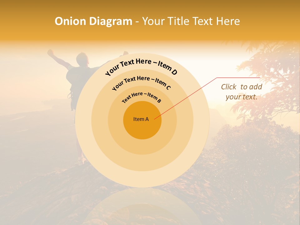 A Man And A Woman Sitting On Top Of A Mountain PowerPoint Template