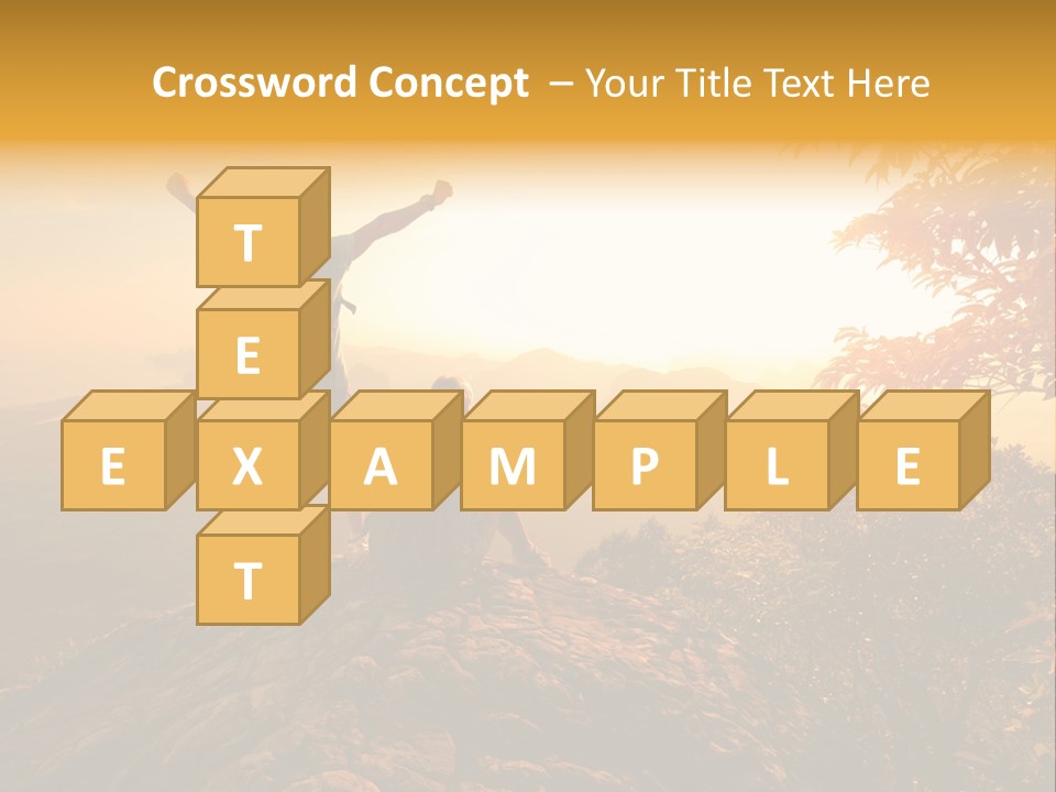 A Man And A Woman Sitting On Top Of A Mountain PowerPoint Template