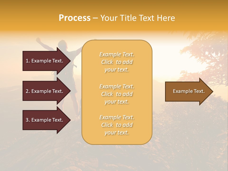 A Man And A Woman Sitting On Top Of A Mountain PowerPoint Template