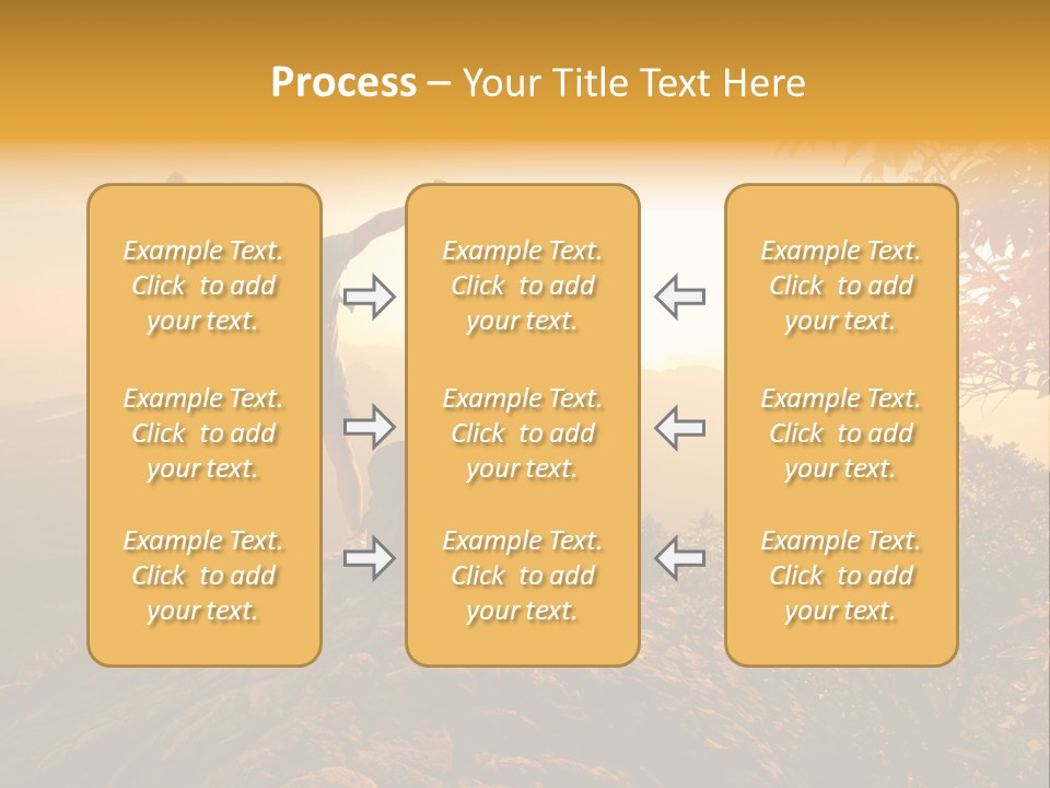 A Man And A Woman Sitting On Top Of A Mountain PowerPoint Template